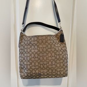 COACH Signature Canvas Hobo Adjustable Strap Bag